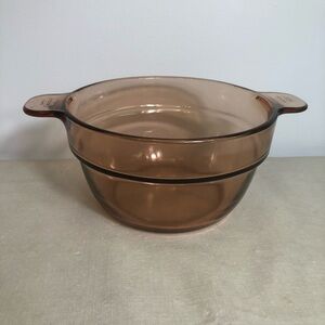 Vtg Vision by Corning Ware Double Boiler Insert V-20-B, France Amber Colour